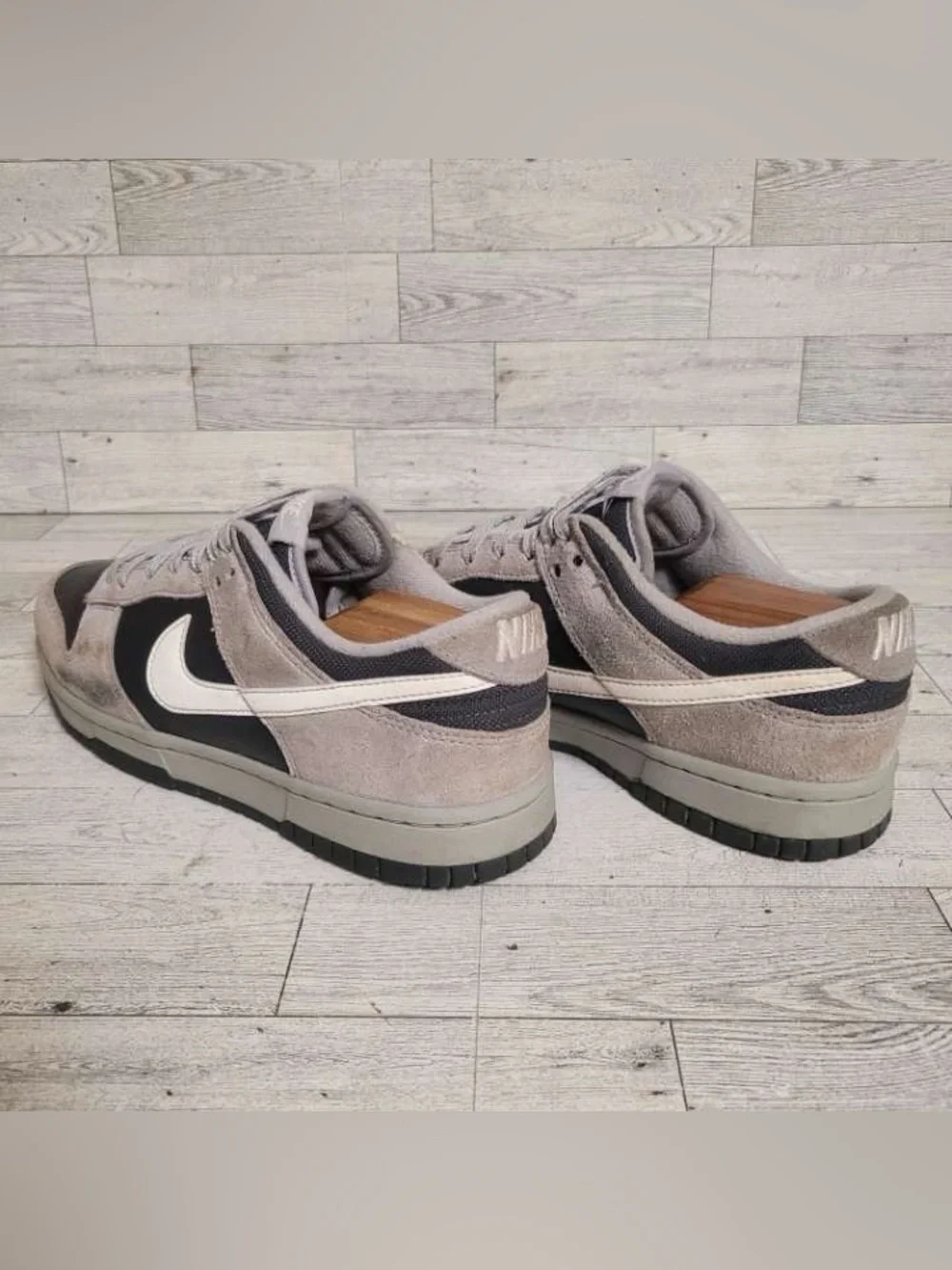 Men’s Nike Dunk Low Light Smoke Gray Anthracite Suede Sneakers Shoes Size 7.5
